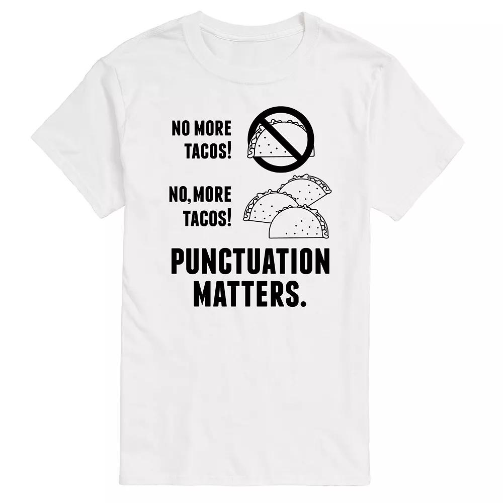 Big & Tall Tacos Puncuation Matters Tee, Men's,  Product Image