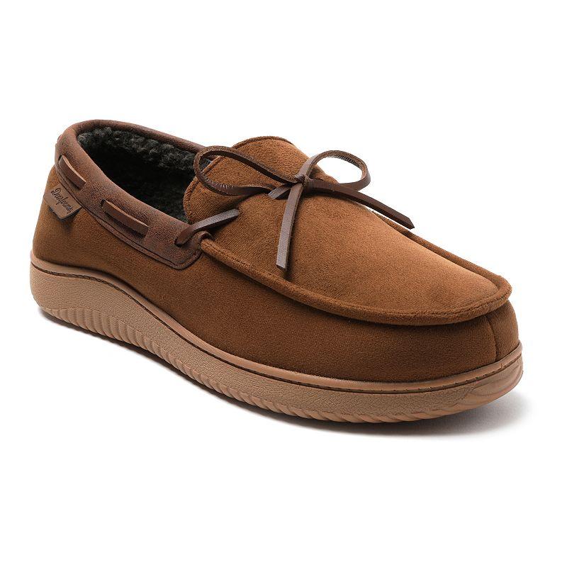 Dearfoams Pierce Men's Faux Suede Moccasin Slippers,  Product Image