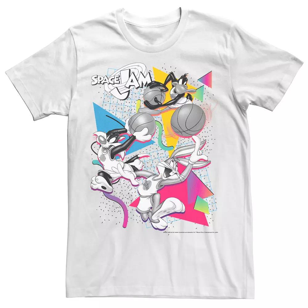 Men's Looney Tunes Space Jam Retro Style Group Shot Tee,  Product Image