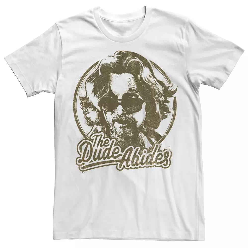 Men's Big Lebowski The Dude Abides Negative Head Shot Portrait Tee,  Product Image