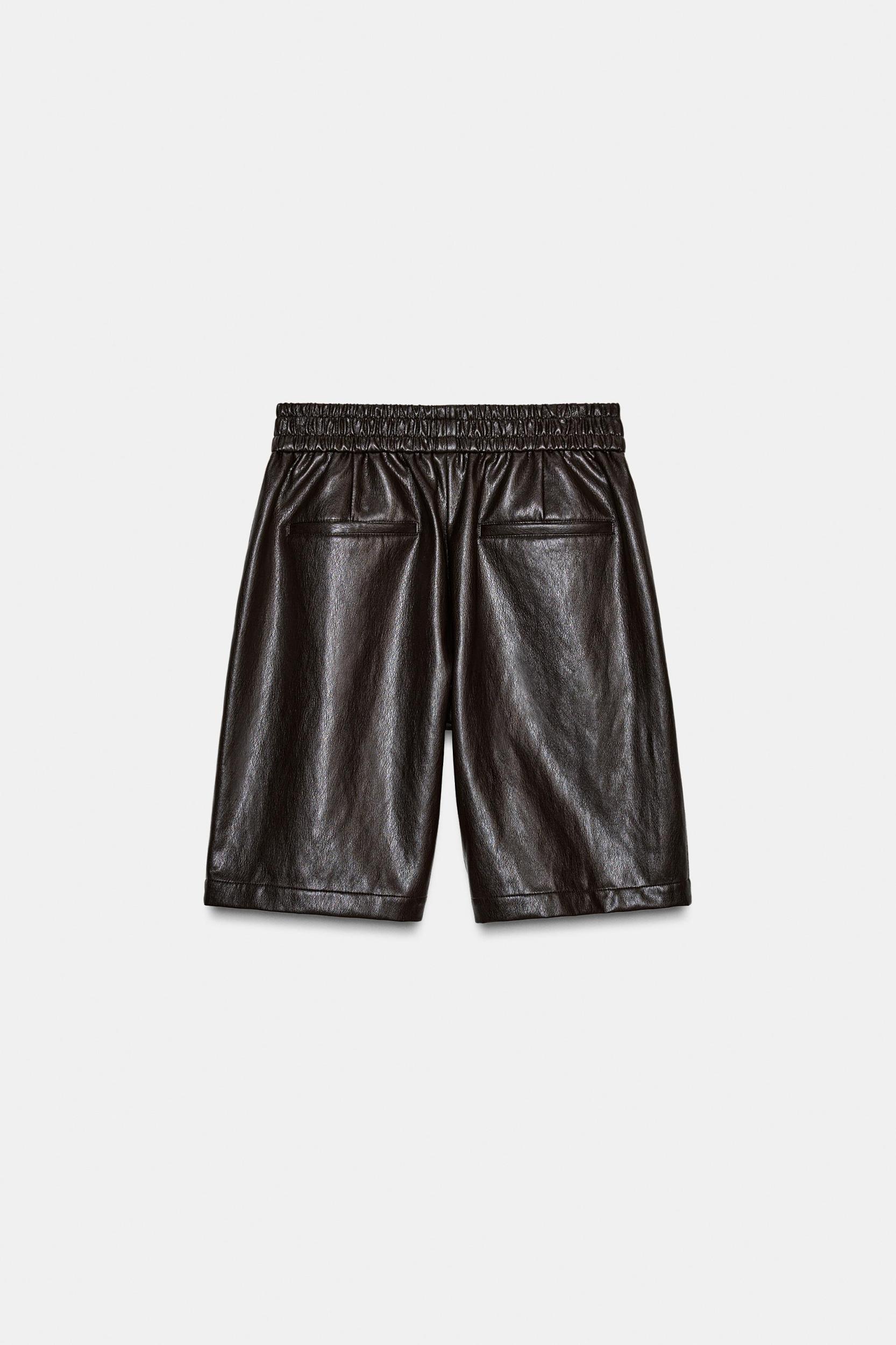 FAUX LEATHER SHORTS Product Image