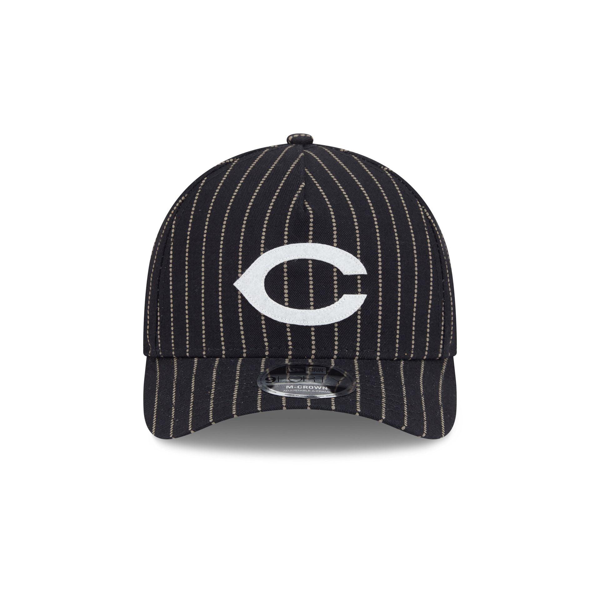 Chicago Cubs Dotted Pinstripe 9FORTY M-Crown A-Frame Adjustable Hat Male Product Image