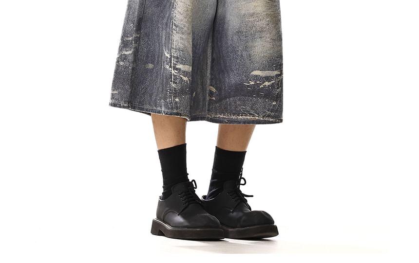 Mid Rise Patterned Print Jorts Product Image
