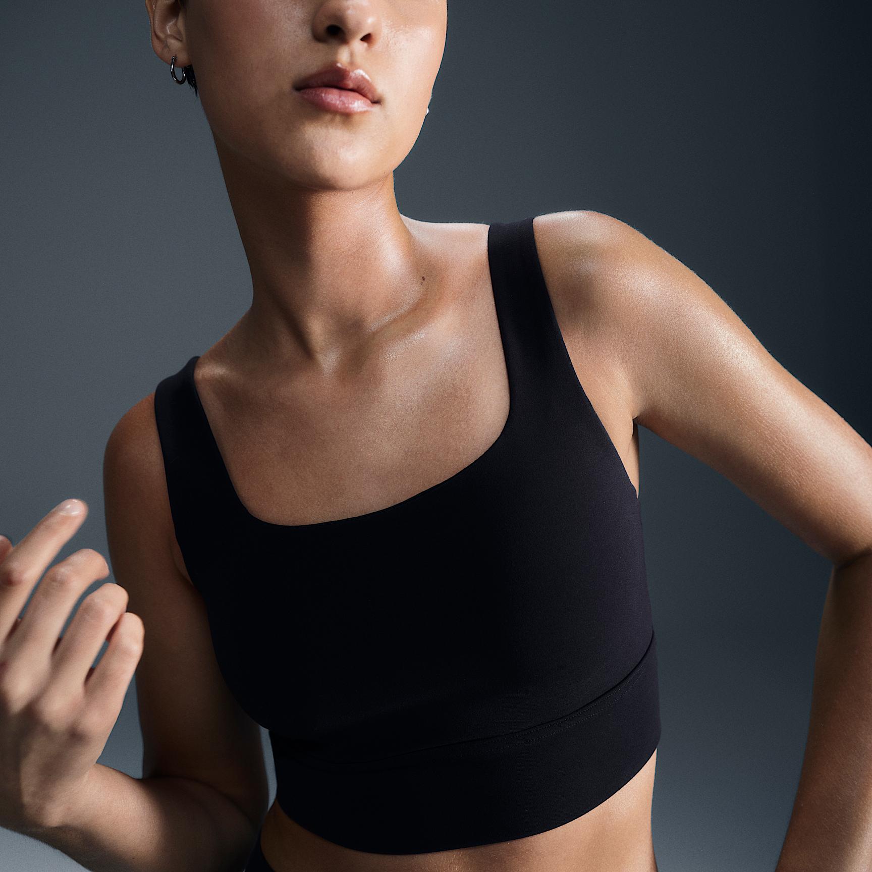 Nike Womens Zenvy Medium-Support Padded Longline Sports Bra | DO6619-010 Product Image
