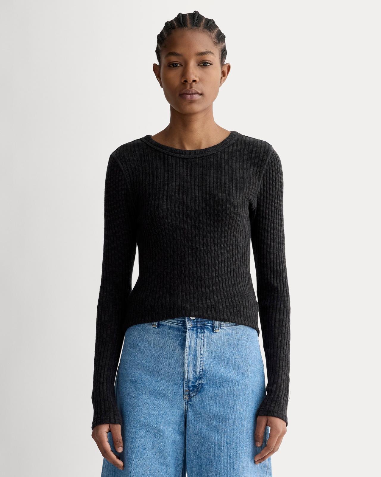 Womens Cozy Rib Long-Sleeve Tee Sweater by Everlane Product Image
