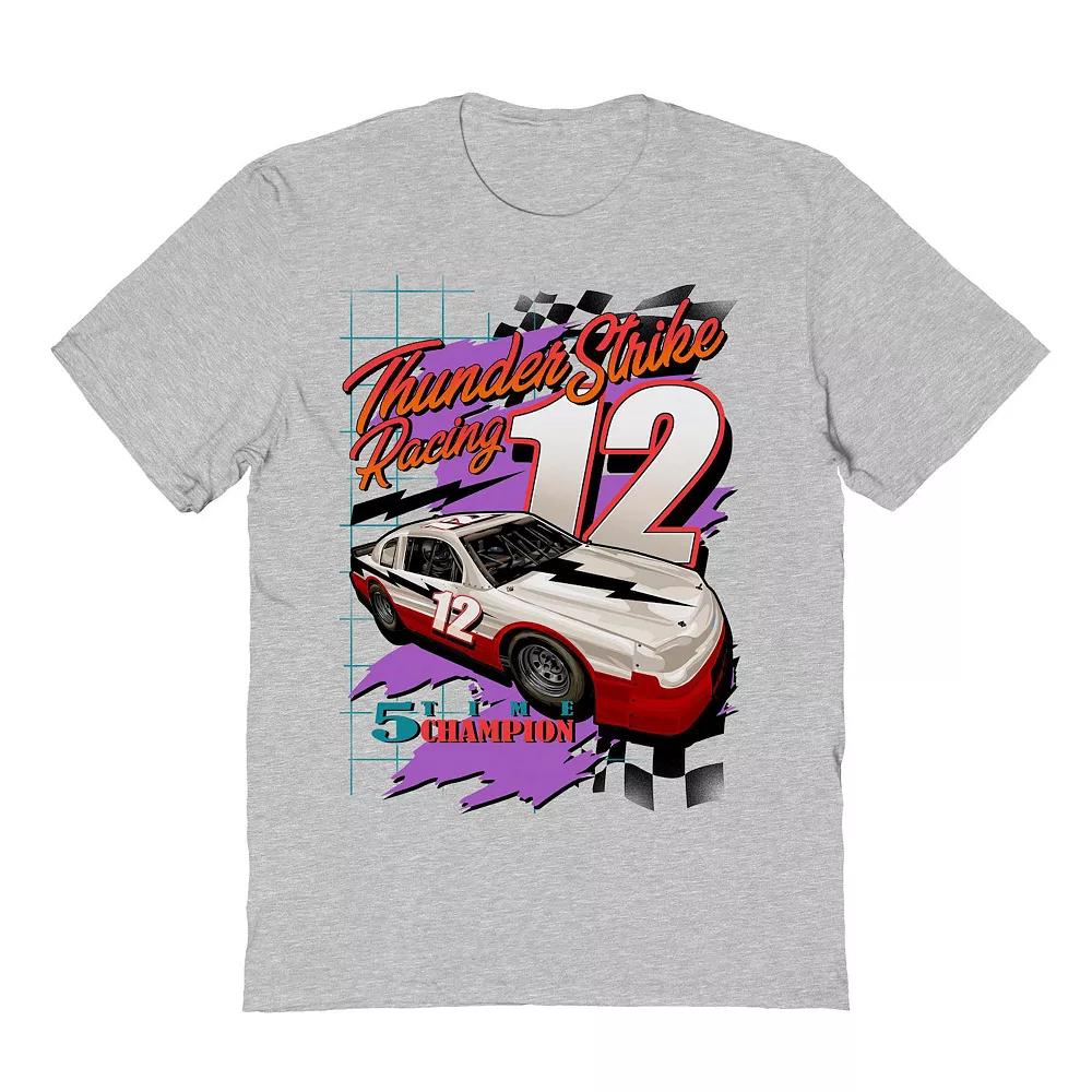 Men's Thunder Strike Racing Stock Car Graphic Tee, Size: Small, Sport Grey Product Image