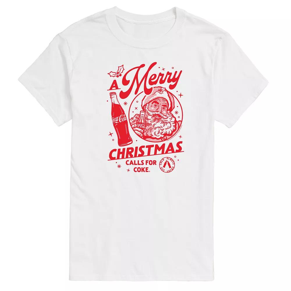 Big & Tall Coca-Cola Merry Christmas Calls For Coke Graphic Tee, Men's,  Product Image