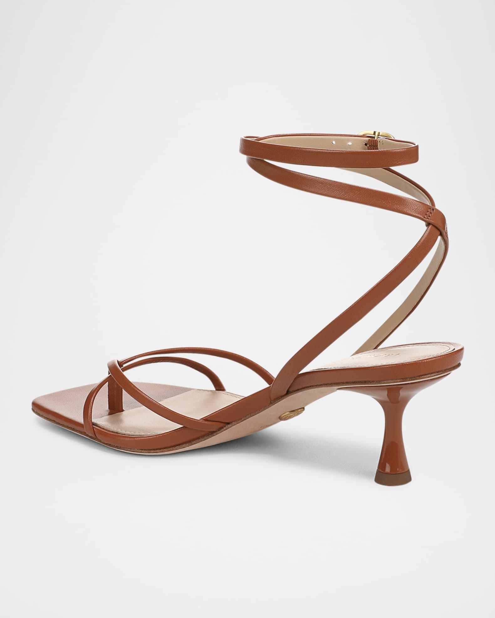Caterina Leather Strappy Sandals Product Image