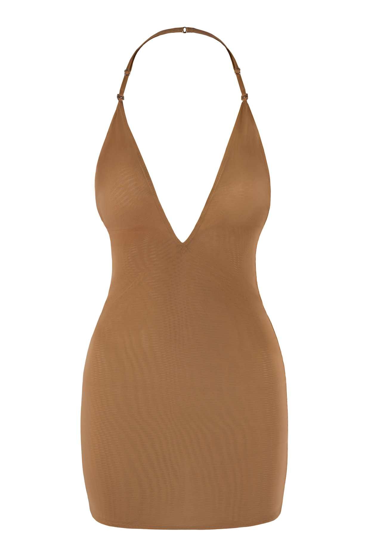 Intimates Soft Mesh Multiway Mini Dress in Chestnut Product Image