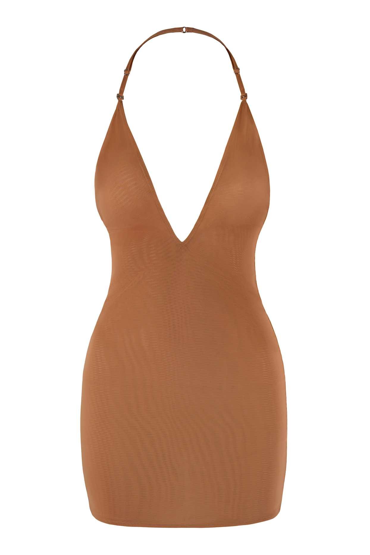 Intimates Soft Mesh Multiway Mini Dress in Chestnut Product Image