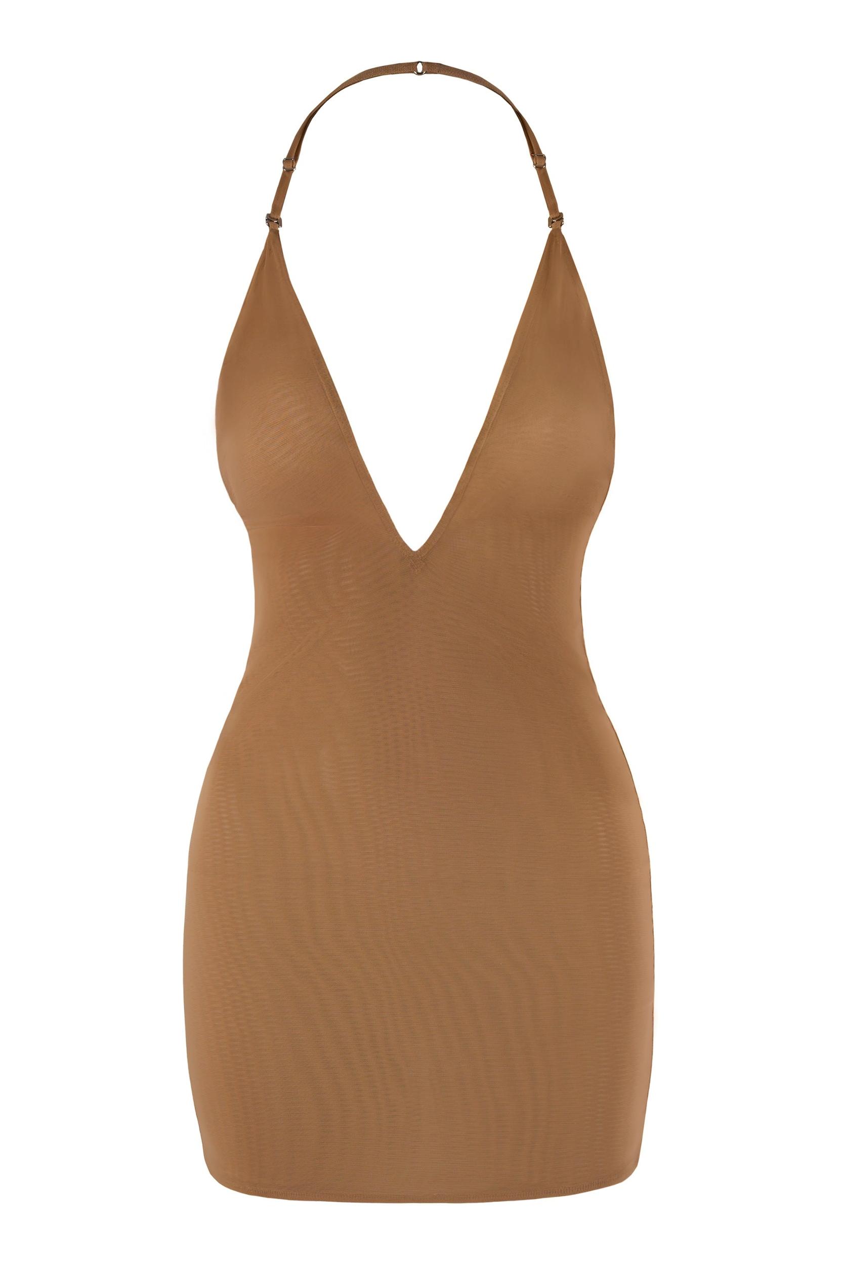 Intimates Soft Mesh Multiway Mini Dress in Chestnut Product Image