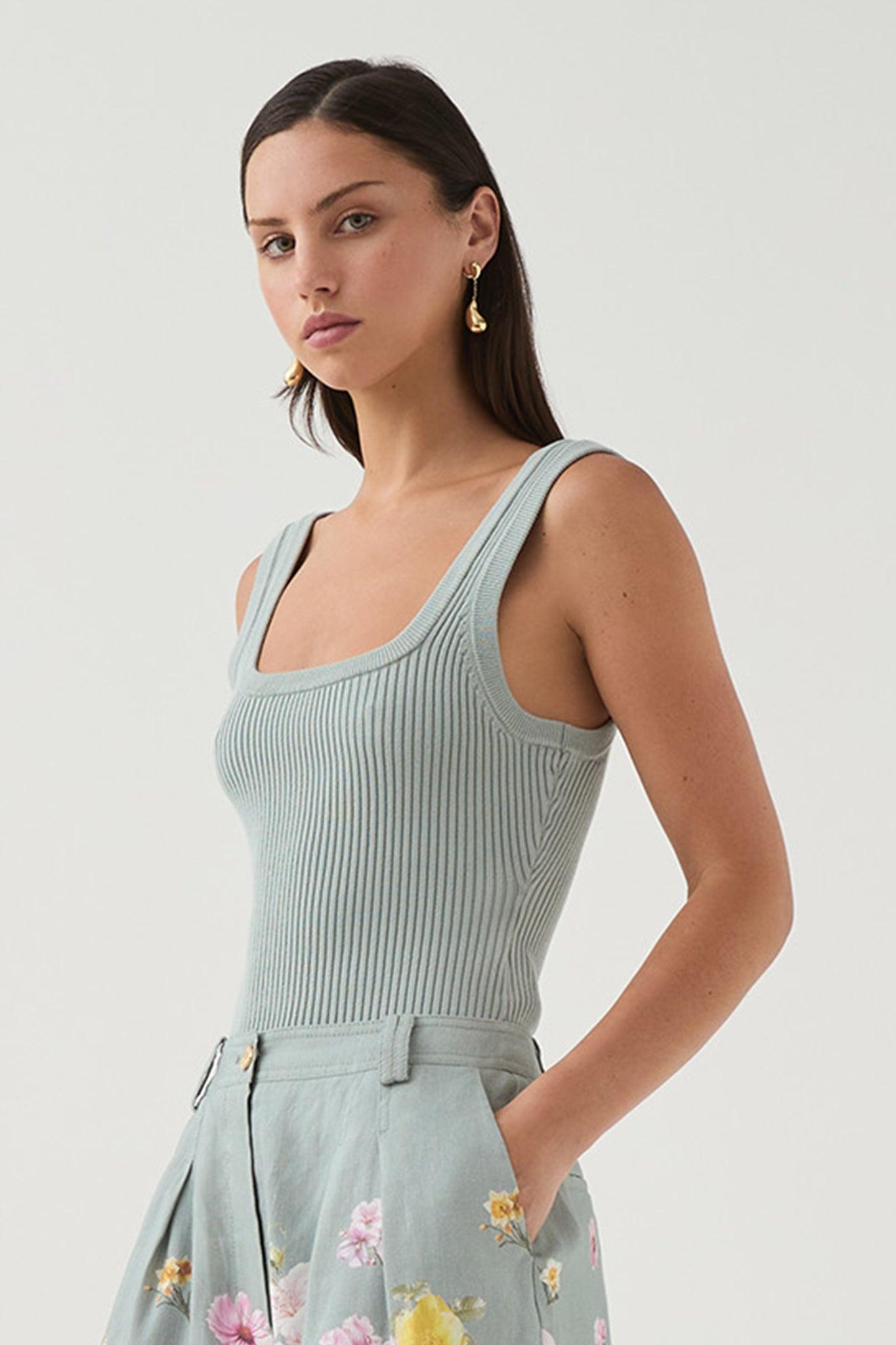 Bronte Scoop Neck Rib Tank Product Image