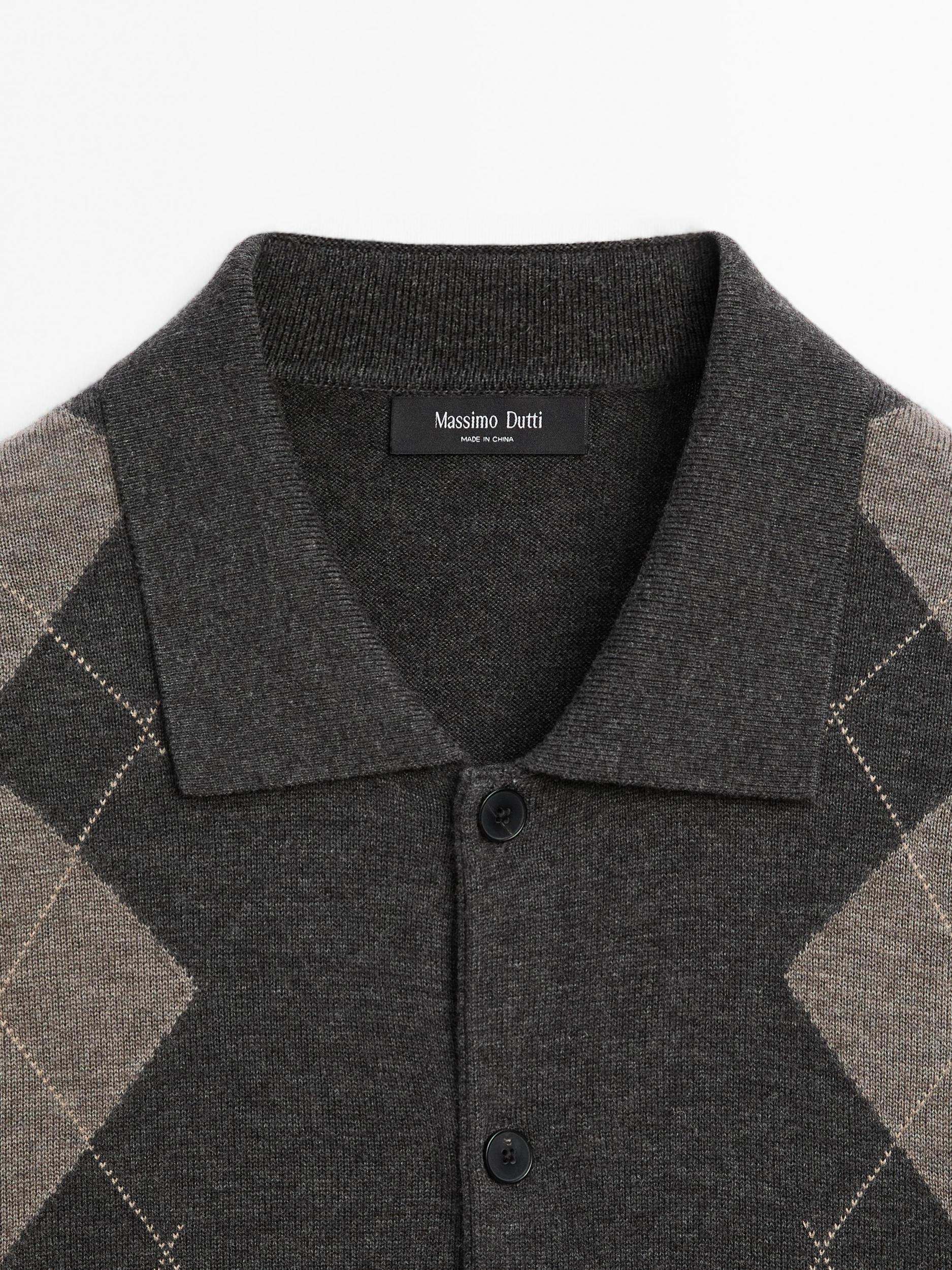 Wool blend knit cardigan Product Image