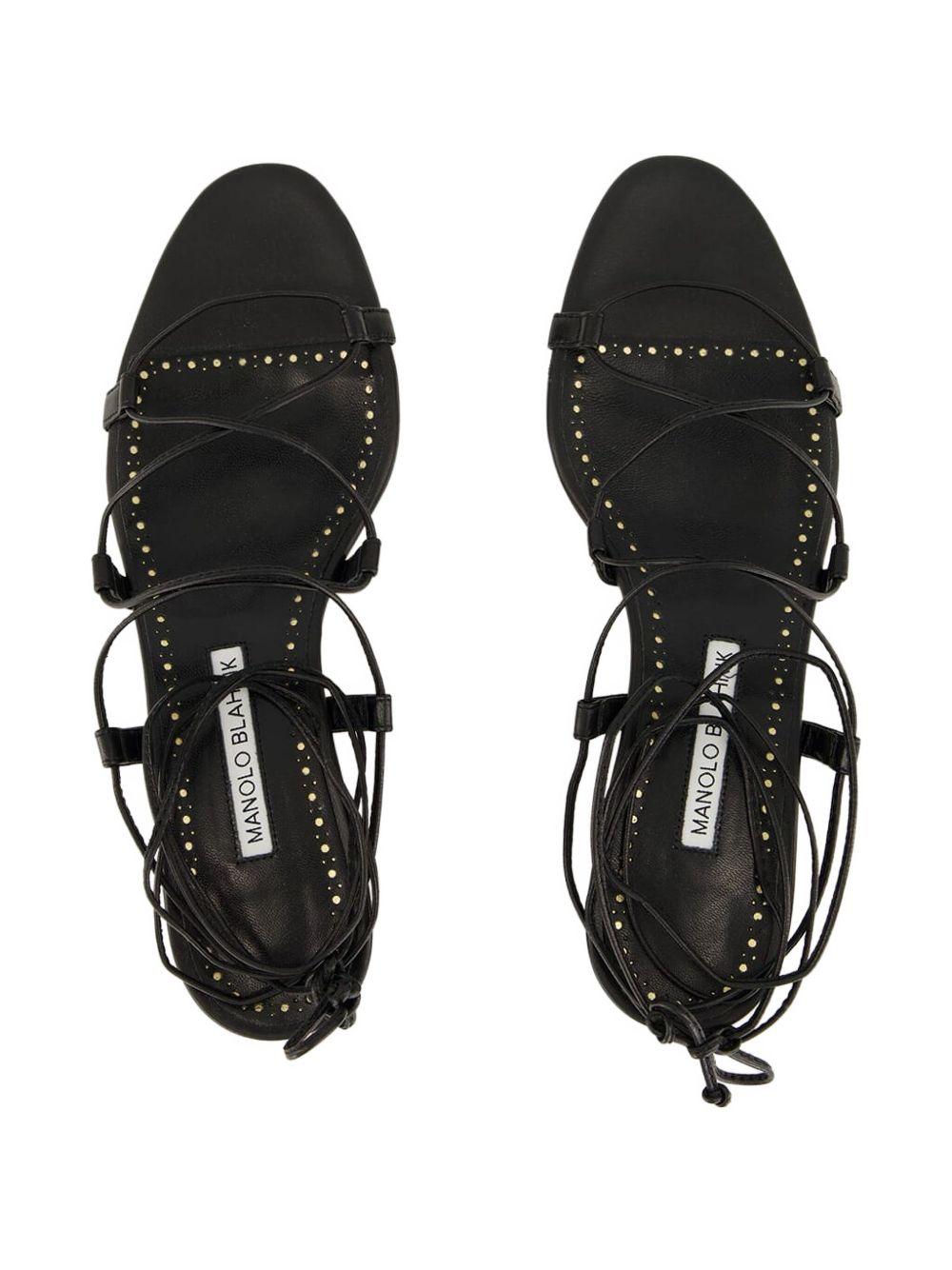 lace-up block-heel sandals Product Image