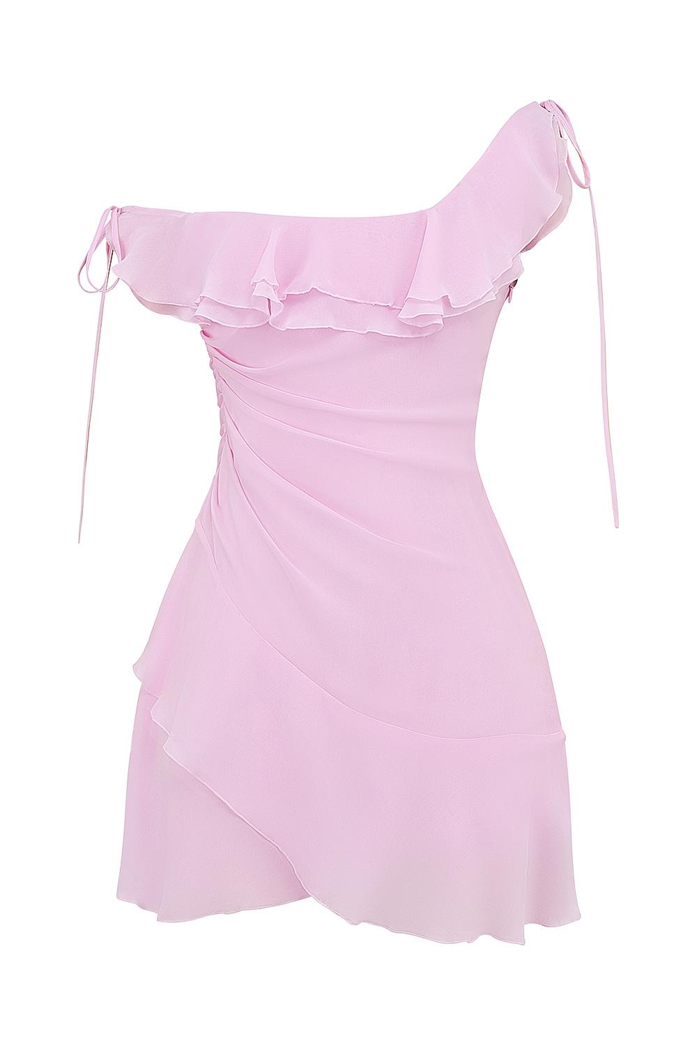 Kalena  cotton candy off shoulder mini dress Product Image