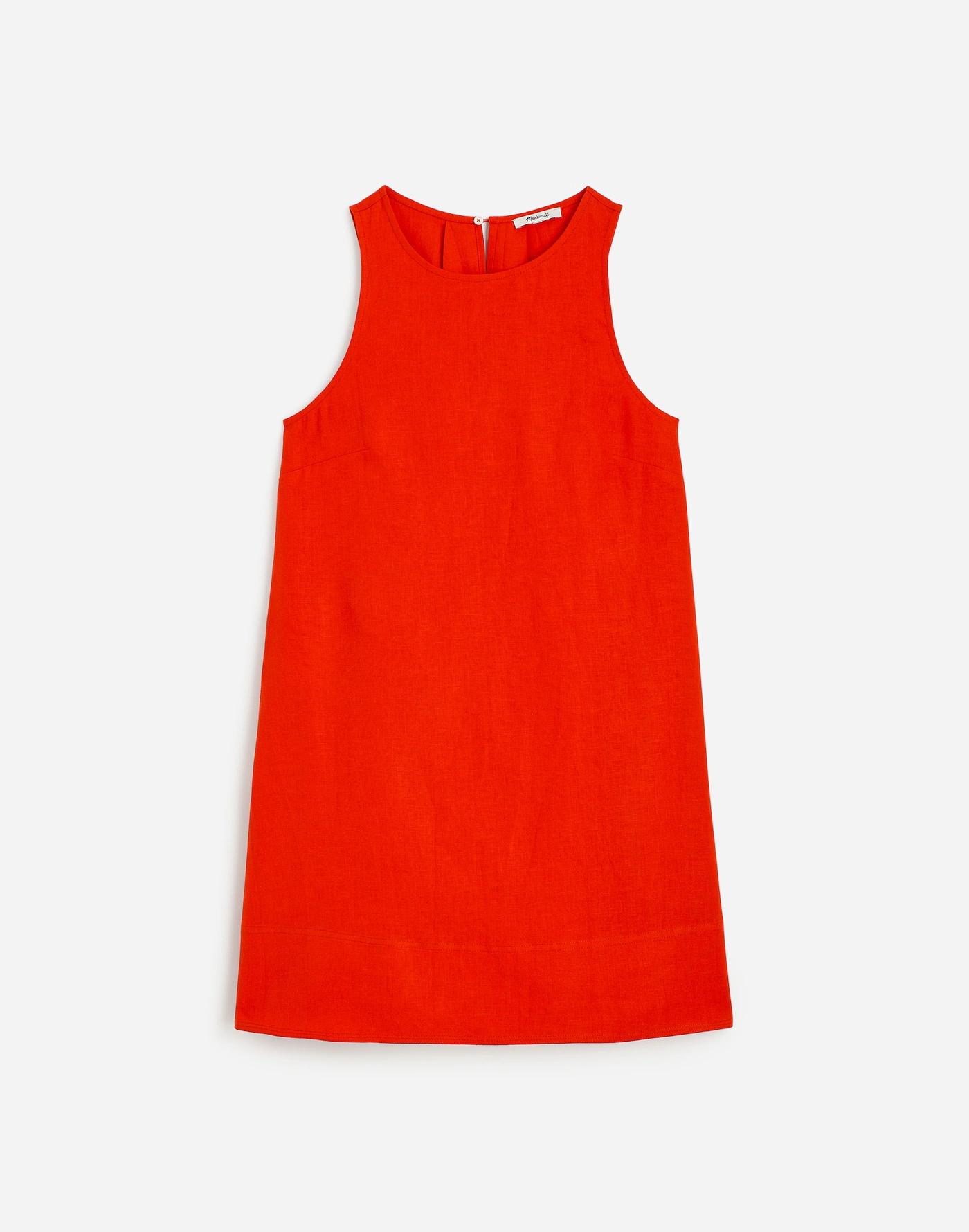Mini Shift Dress in Linen Product Image