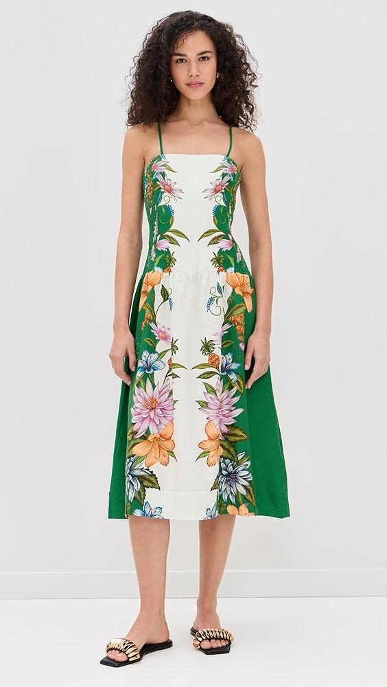 FARM Rio Sweet Bloom Dreamscape Off-White Midi Dress | Shopbop Product Image