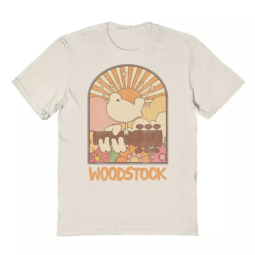 Men's Sunrise Bird Woodstock Logo Graphic Tee, Size: Medium, Natural Product Image
