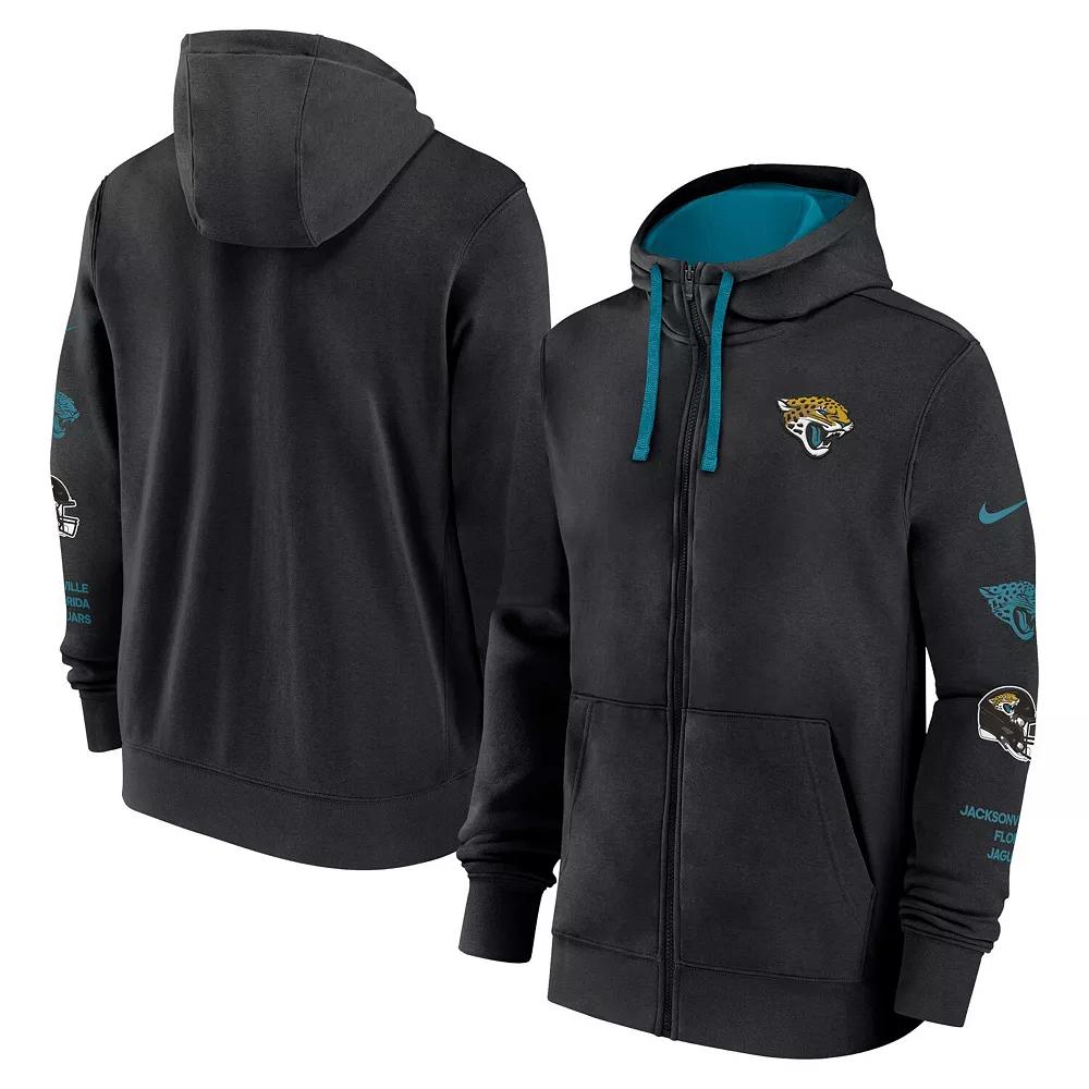 Men's Nike Black Jacksonville Jaguars Club Full-Zip Hoodie Jacket,  Product Image