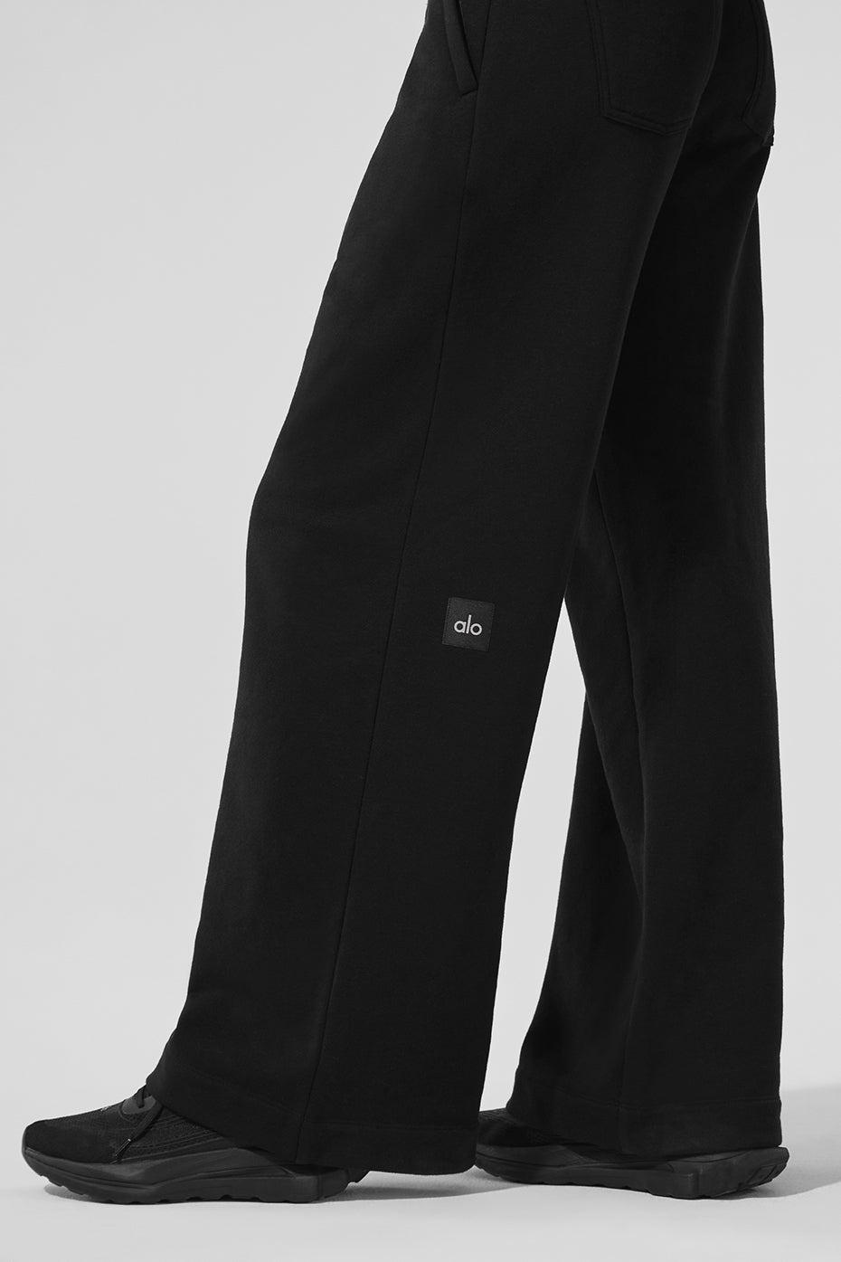Serenity Wide Leg Sweatpant - Black Female Product Image