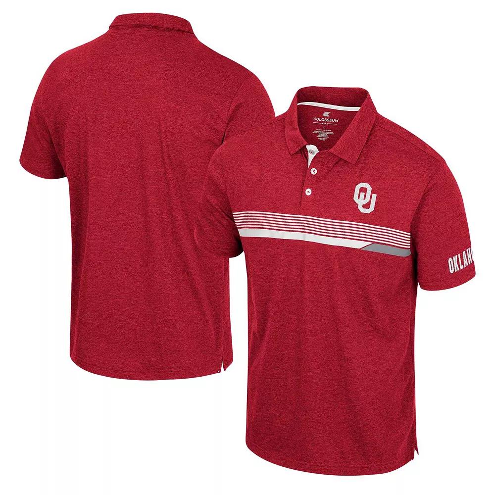 Men's Colosseum  Crimson Oklahoma Sooners No Problemo Polo, Size: Large, Red Product Image