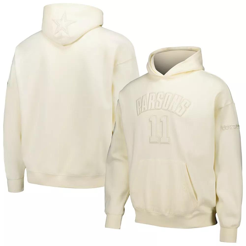 Men's Pro Standard Micah Parsons Cream Dallas Cowboys Player Name & Number Pullover Hoodie,  Product Image