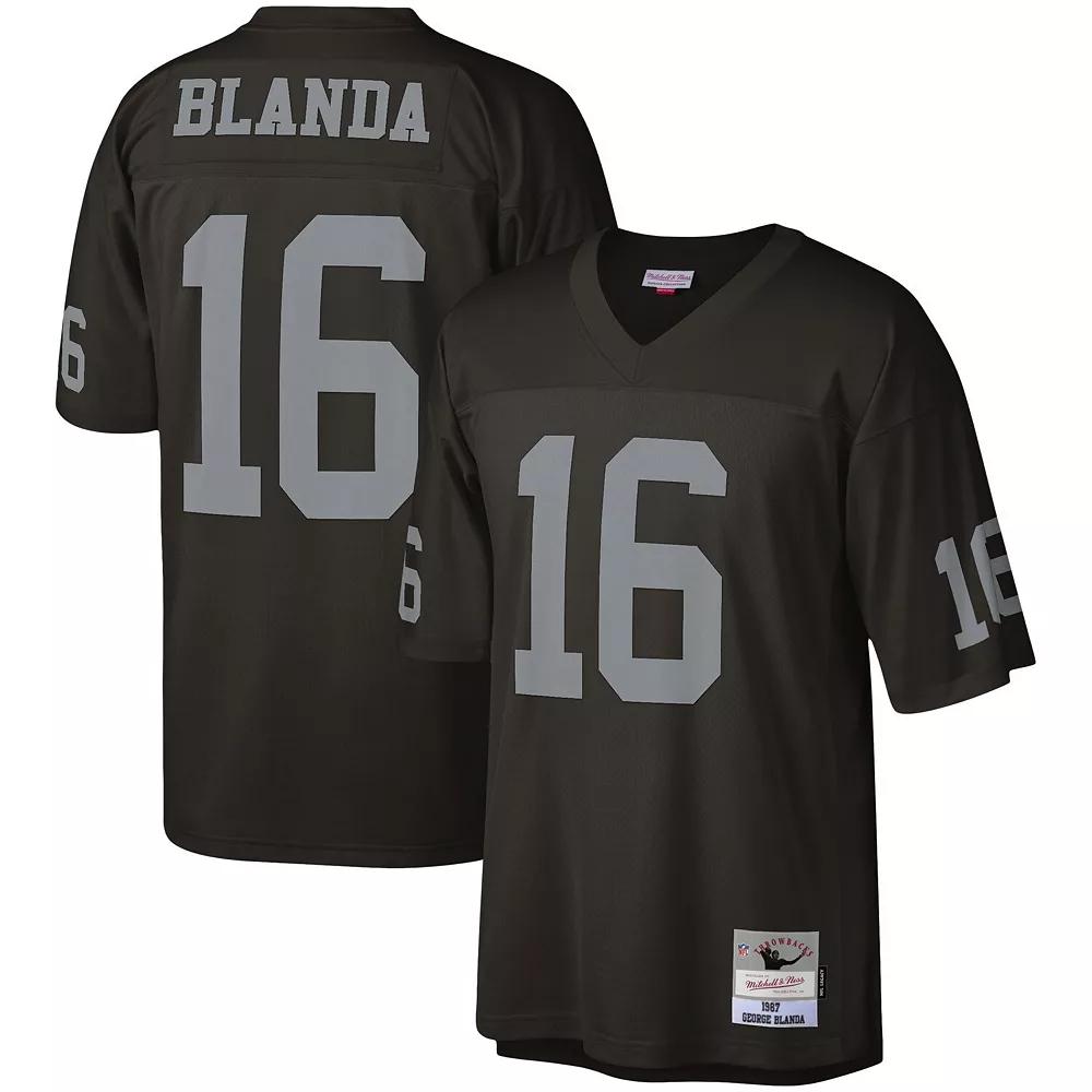 Men's Mitchell & Ness George Blanda Black Las Vegas Raiders Legacy Replica Jersey,  Product Image