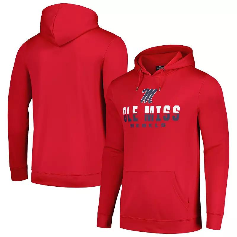 Men's Colosseum Red Ole Miss Rebels Lantern Pullover Hoodie,  Product Image