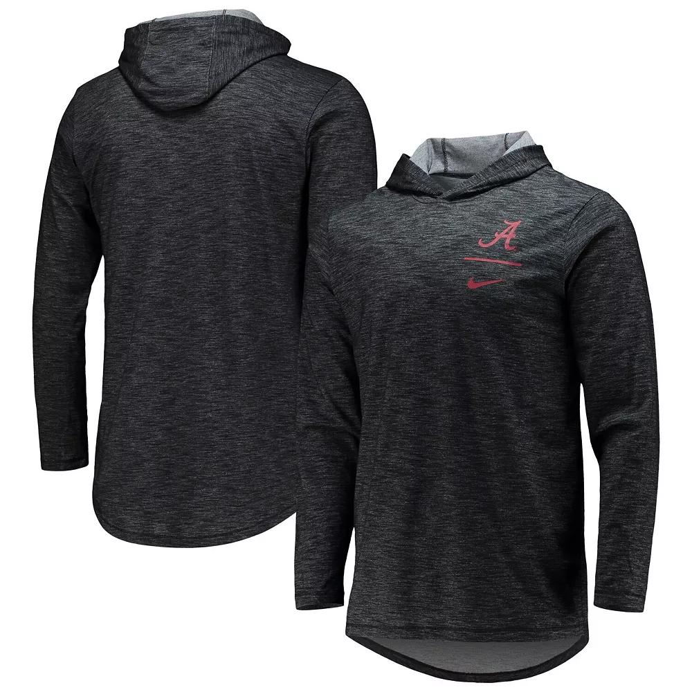 Men's Nike Black Alabama Crimson Tide Slub Space-Dye Performance Long Sleeve Hoodie T-Shirt, Size: Small Product Image