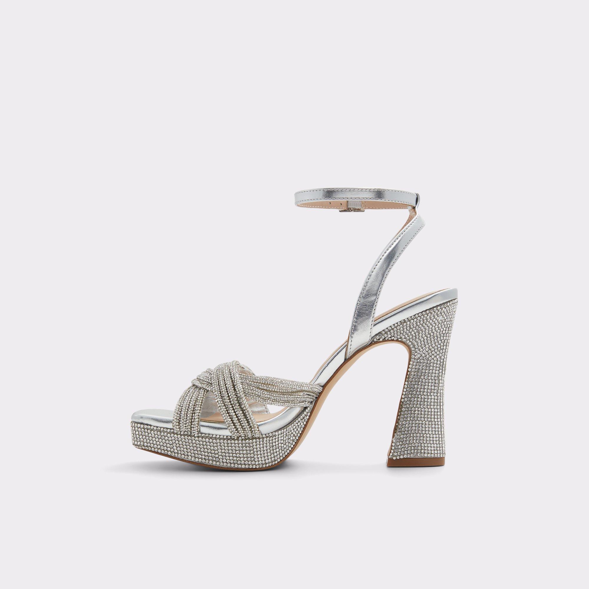 Glimma Silver Women's Strappy sandals | ALDO US Product Image