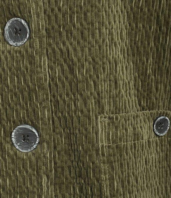 Ali Miles Point Collar Long Sleeve Button Front Jacket Product Image