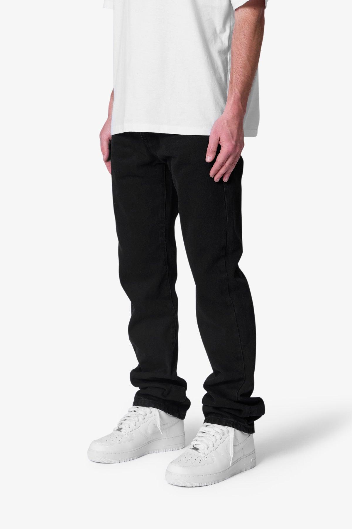 Raw Straight Denim - Rinsed Black Product Image