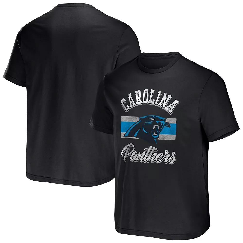 Men's NFL x Darius Rucker Collection by Fanatics Black Carolina Panthers T-Shirt, Size: Medium, Blue Product Image