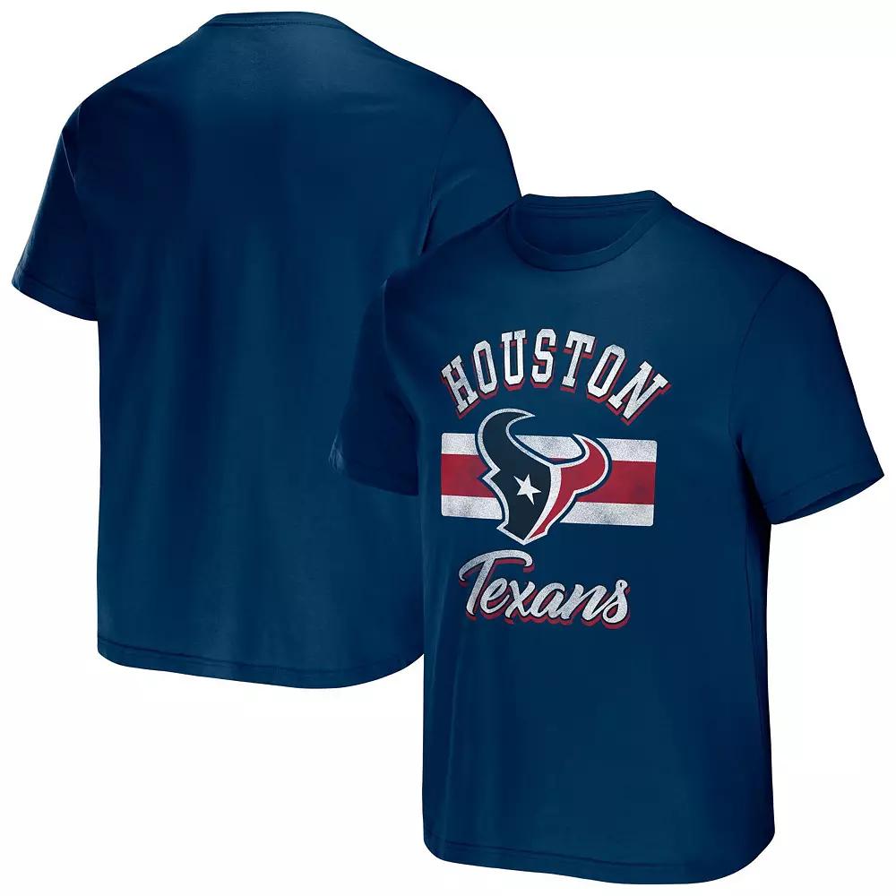 Men's NFL x Darius Rucker Collection by Fanatics Navy Houston Texans Stripe T-Shirt, Size: XL, Blue Product Image
