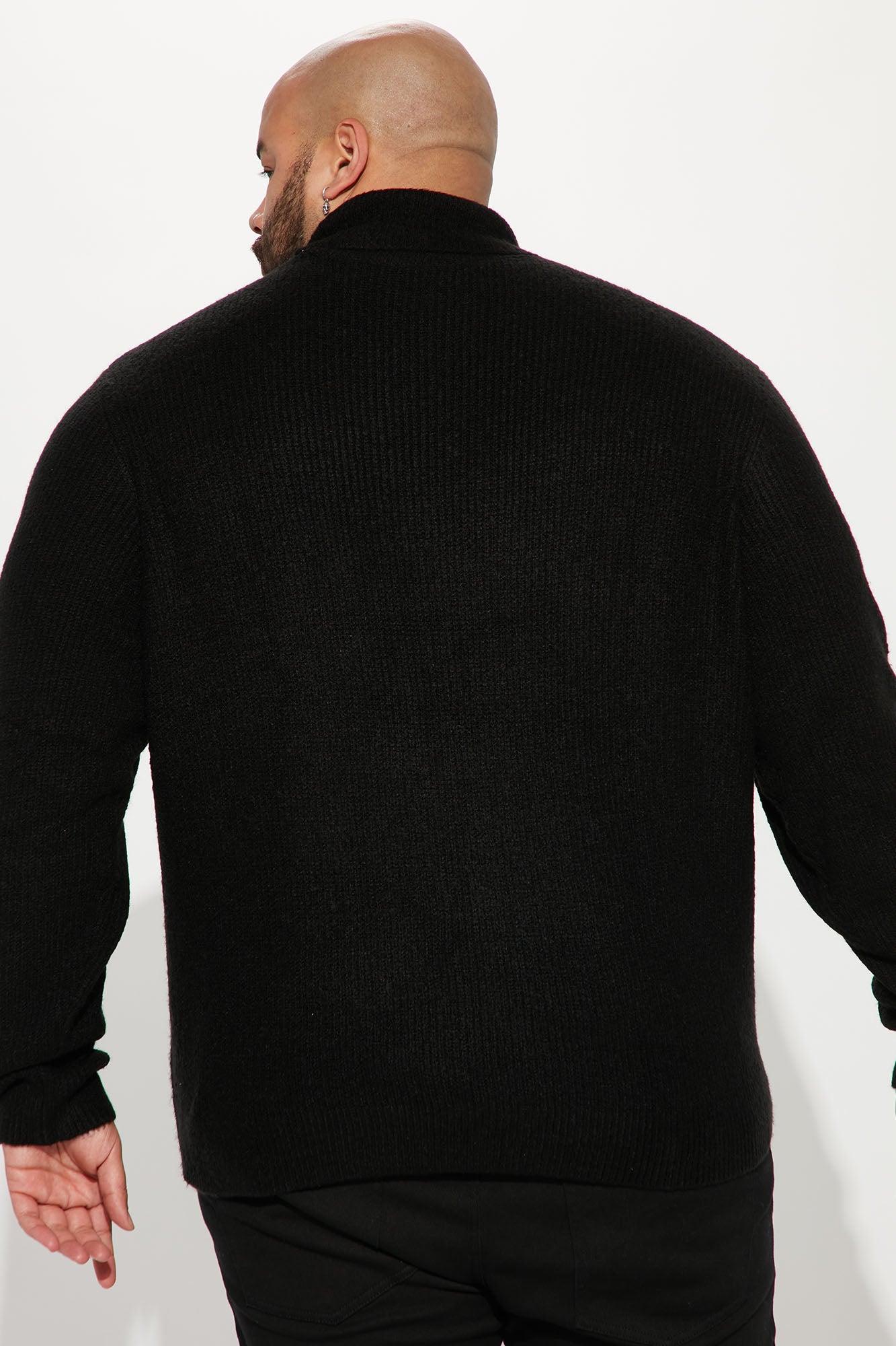 Simply Ribbed Cozy Turtleneck Sweater - Black Product Image