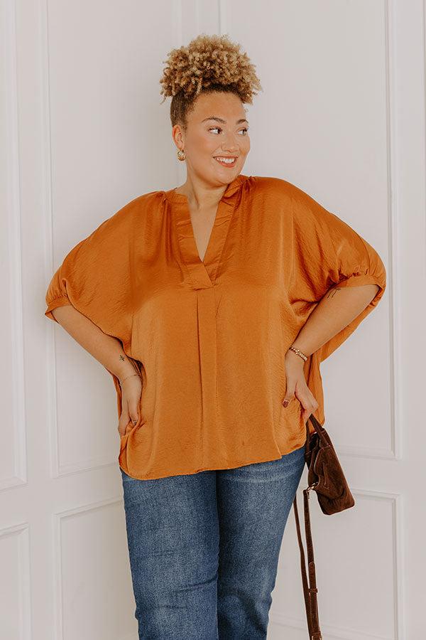 New To Town Shift Top In Camel Curves Product Image