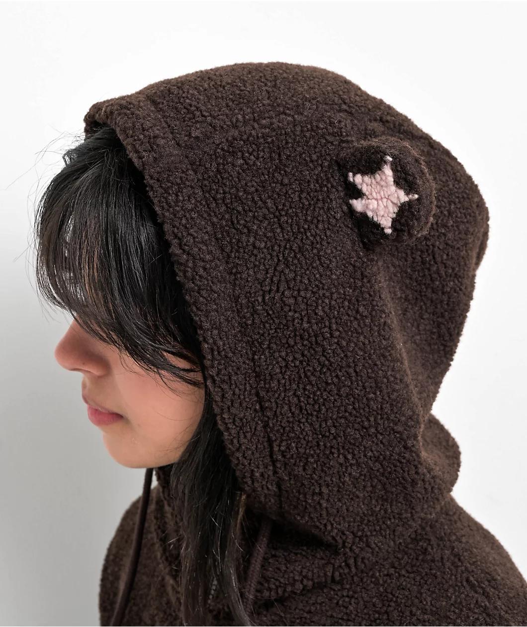 A.LAB Lydia Teddy Star Java Zip Hoodie Product Image