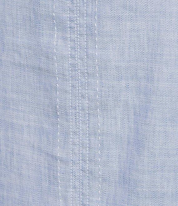 Tommy Bahama Palm-A-Dora Linen Blend Twill Split Neck Sheath Dress Product Image