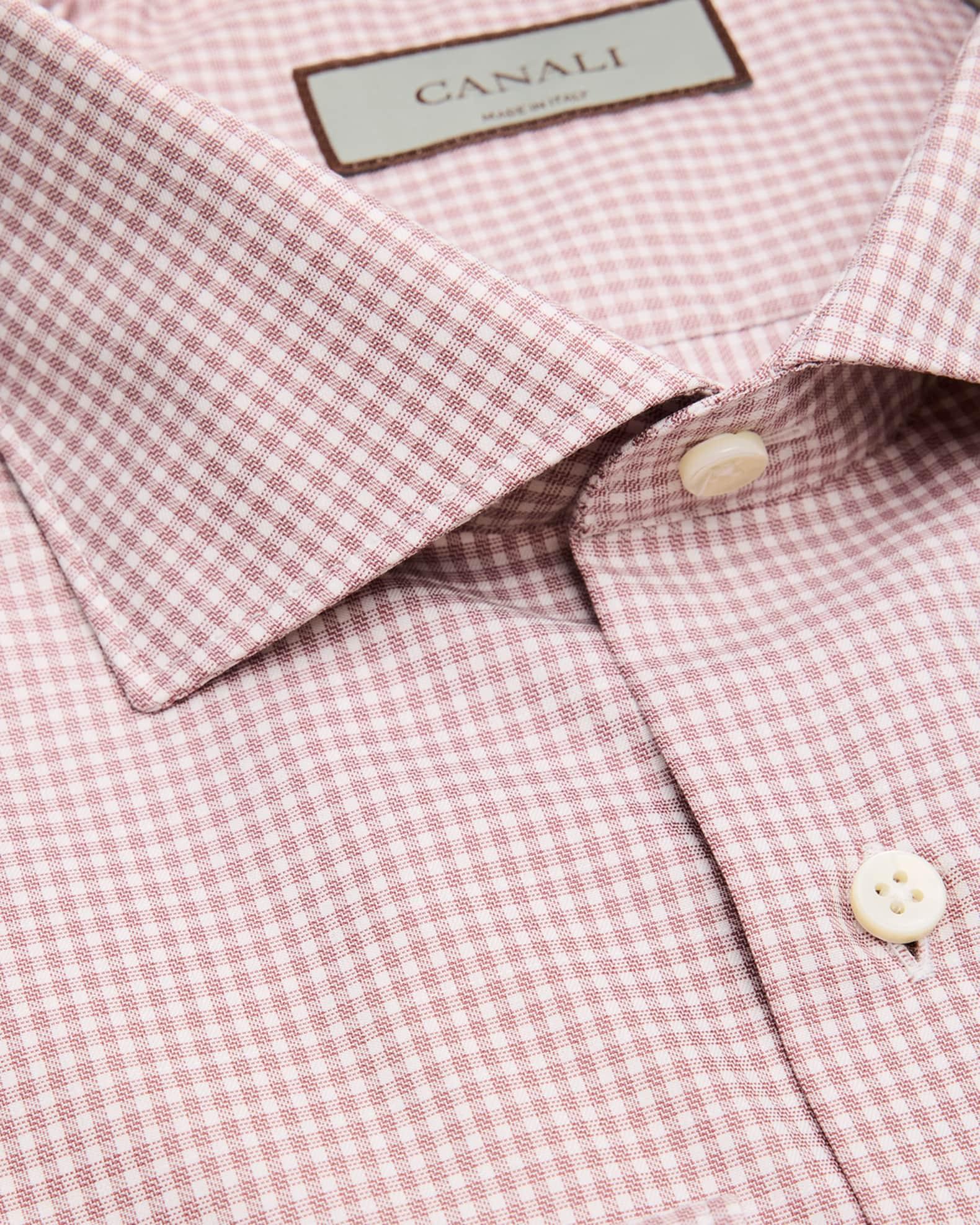 Men's Cotton Micro-Check Dress Shirt Product Image