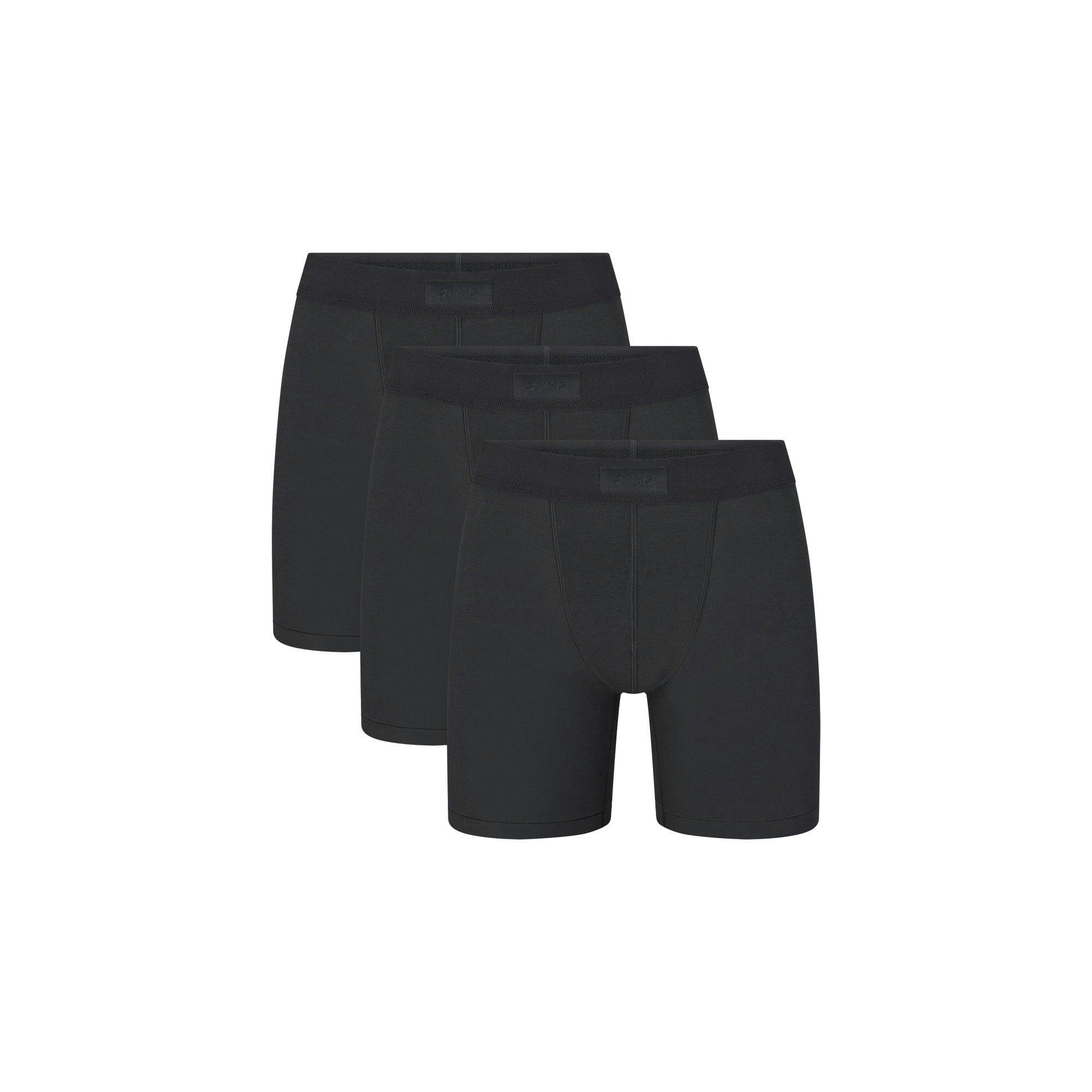 SKIMS COTTON MENS 5" BOXER BRIEF 3-PACK | ONYX Product Image