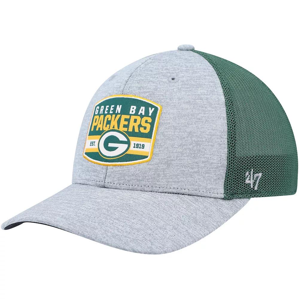 Men's '47 Heathered Gray/Green Green Bay Packers Motivator Flex Hat, Size: Small/Medium, Grey Product Image