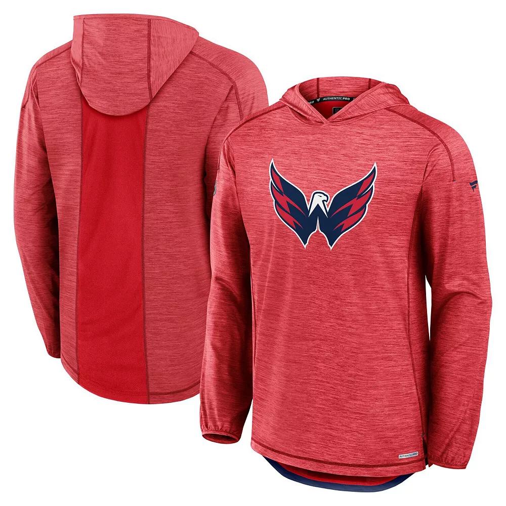 Men's Fanatics  Red Washington Capitals Authentic Pro Rink Lightweight Pullover Hoodie, Size: 2XL Product Image