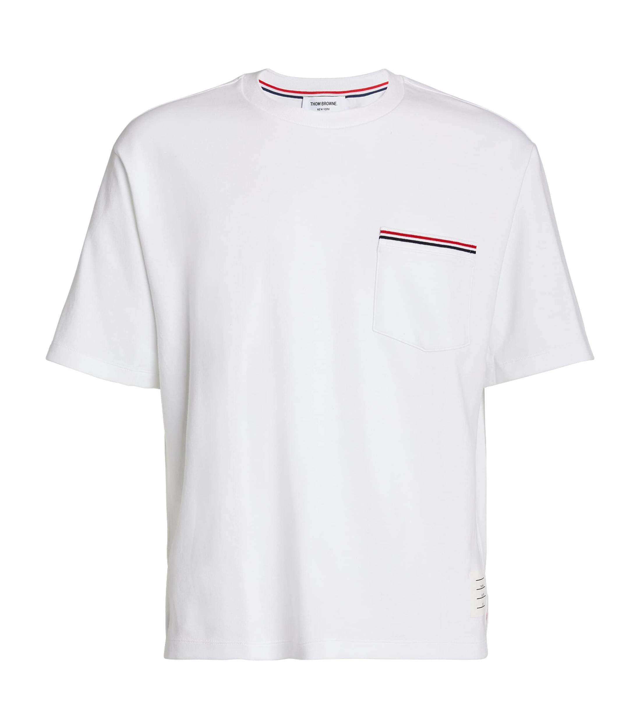 THOM BROWNE Oversized Pocket T-shirt Clothing In White Product Image