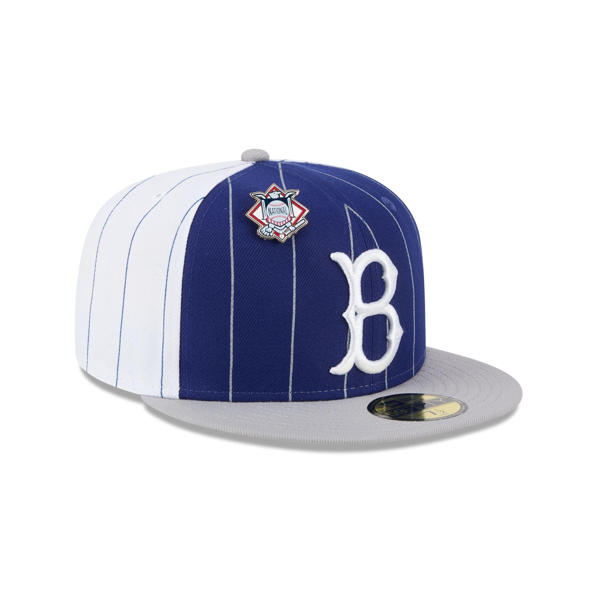 Brooklyn Dodgers Pinstripe League Pin 59FIFTY Fitted Hat Male Product Image