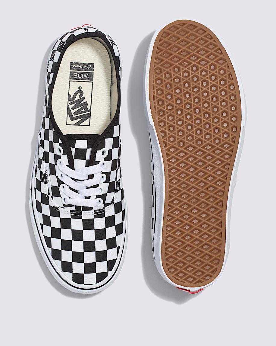 Customs Authentic Checkerboard Wide Shoe in Customs| Vans US Product Image