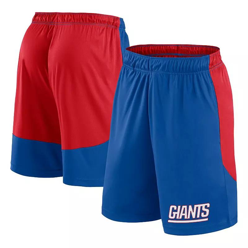 Mens Fanatics Royal/Red New York Giants Launch Polyester Shorts Product Image