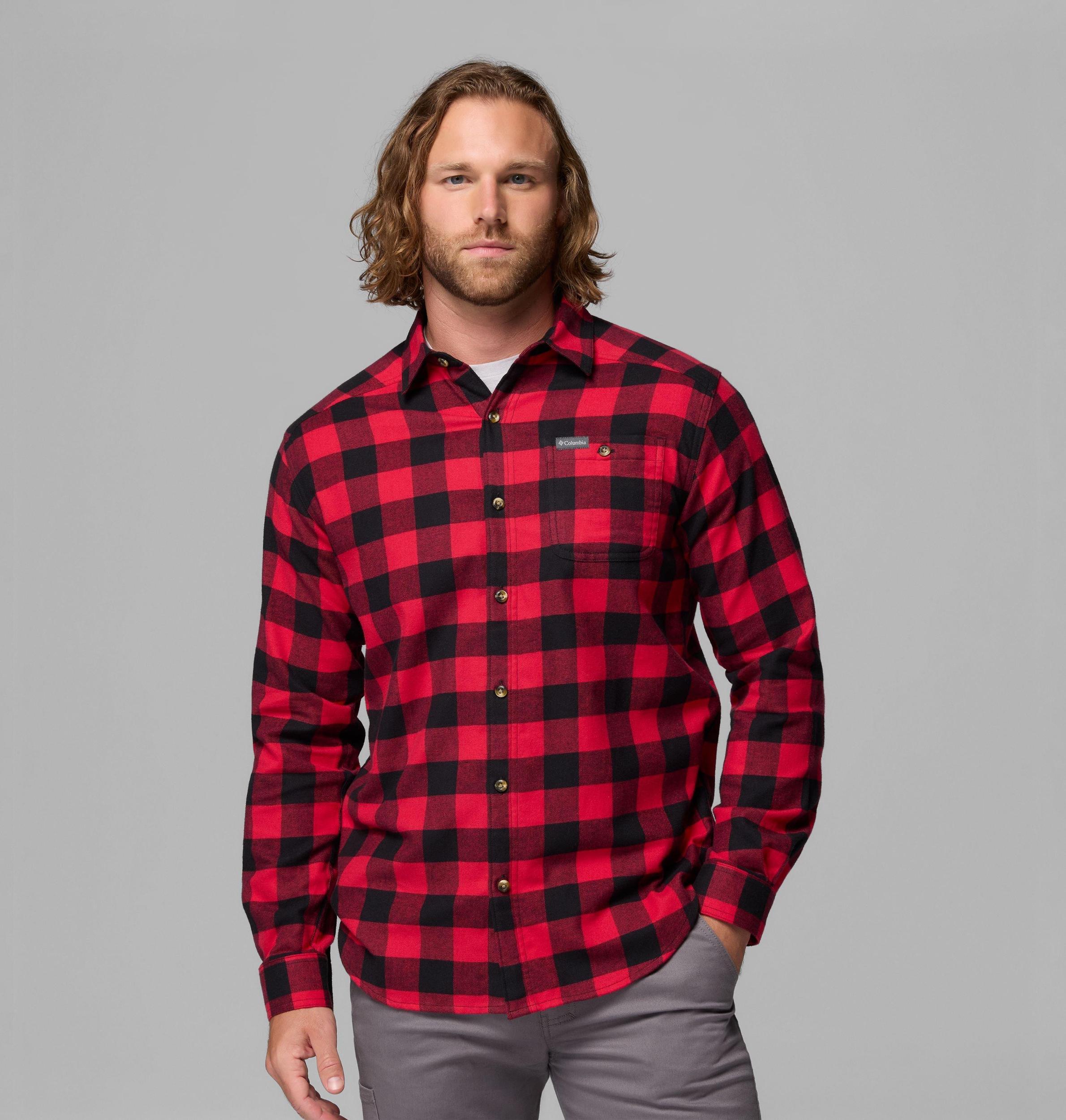 Columbia Mens Cornell Woods Flannel Long Sleeve Shirt- Product Image