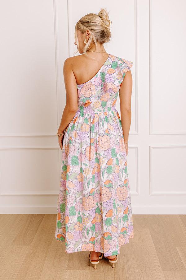 Glowing Smile Floral Midi Dress Product Image