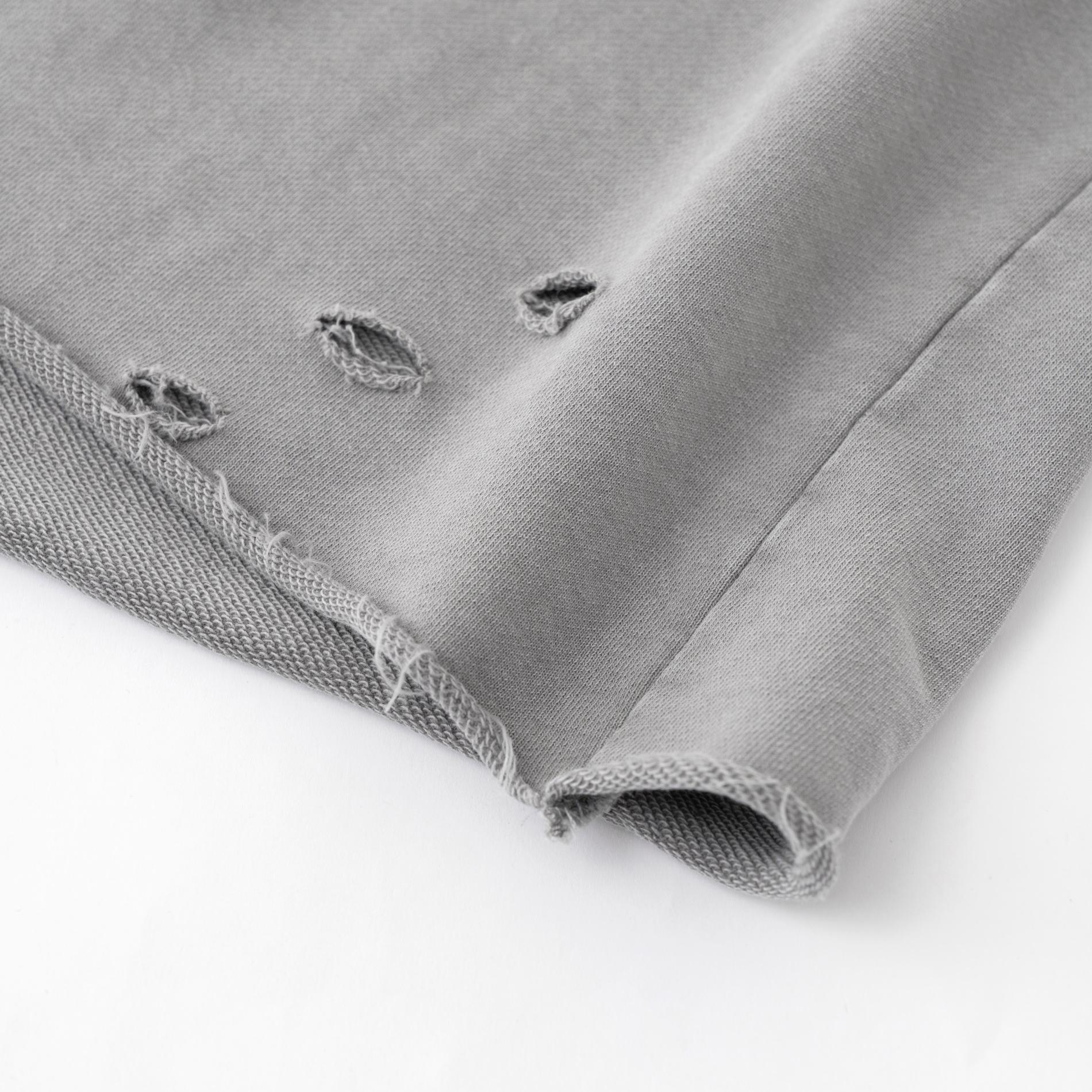 Vintage Washed Process Ragged Edge Destroyed Raglan Sleeve Tee Product Image