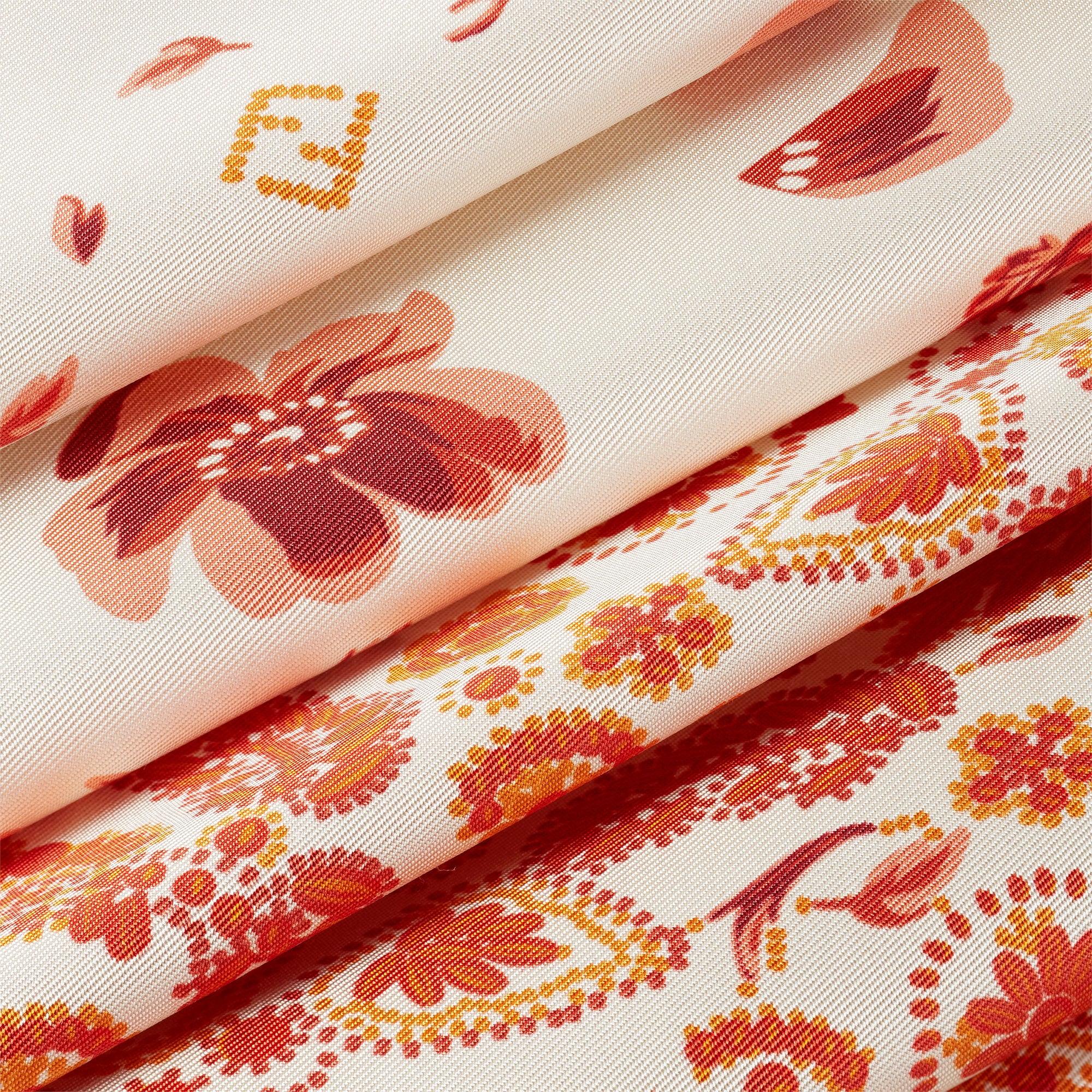 FF FoulardIvory silk Coral Bandana foulard Product Image